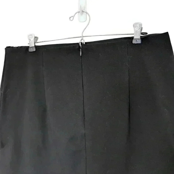 Simons Contemporaine Mini Skirt Black A-line Slanted Zipper Details Women's 10 - Picture 5 of 12